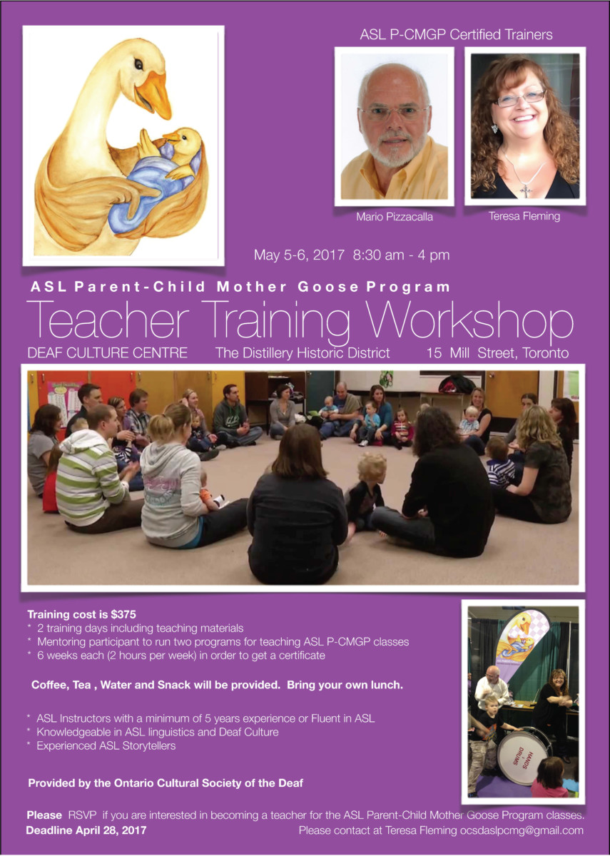 ASL Parent-Child Mother Goose Program Teacher Training Workshop
